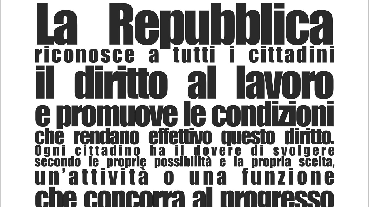 Una riflessione: Diritto al lavoro,  Costituzione tradita o da riscrivere?