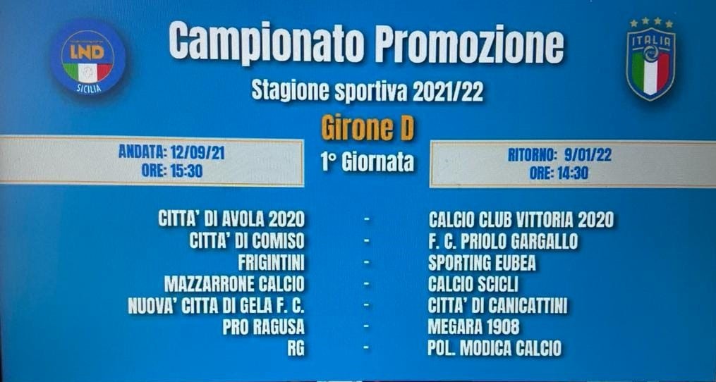 Calcio: per il Modica esordio a Siracusa con la RG, prima casalinga con il Comiso
