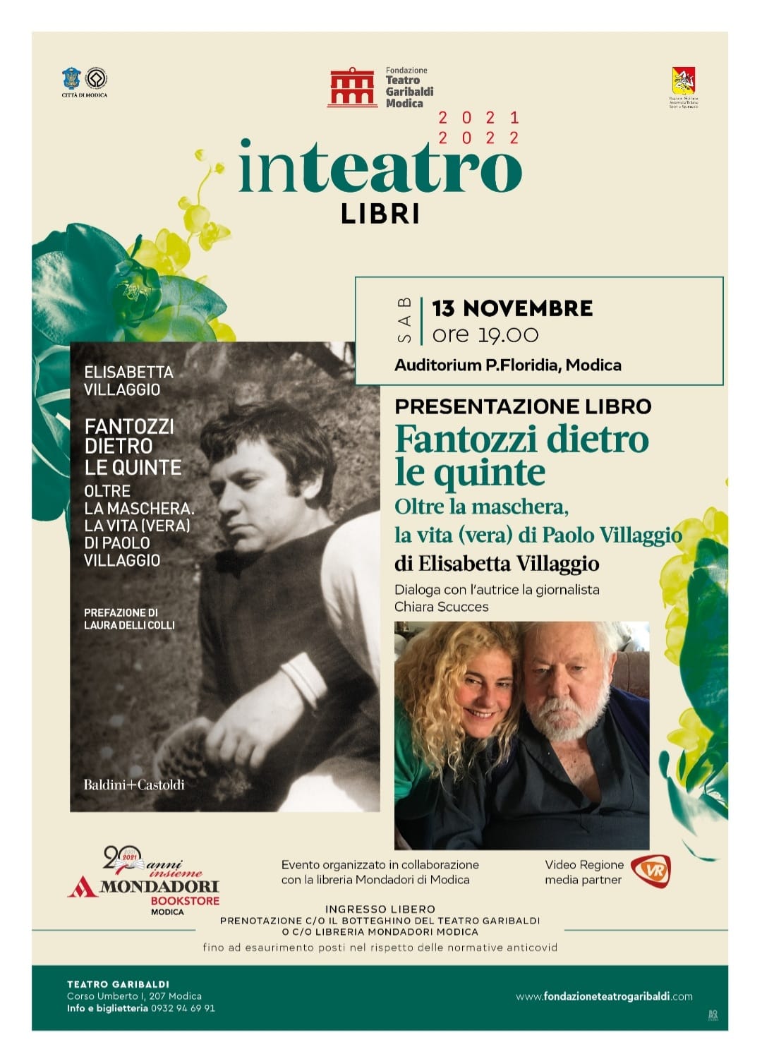 Elisabetta Villaggio, (la figlia di Fantozzi), domani  a Modica all’Auditorium Pietro Floridia