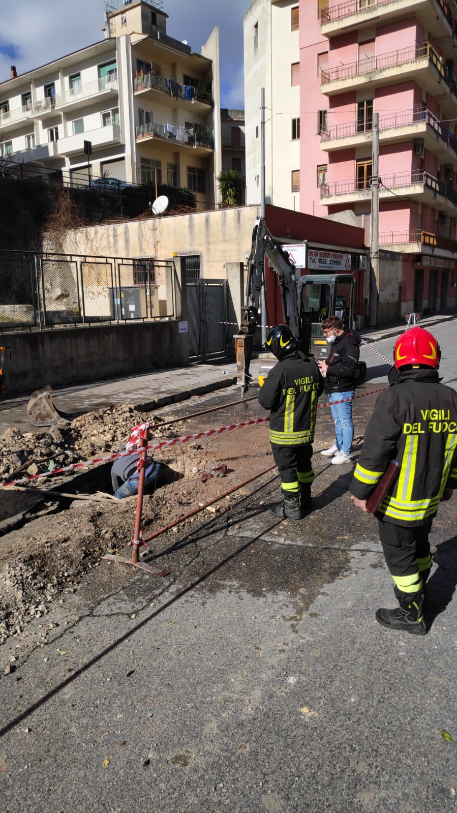 Fuoriuscita di metano in via Ing. Migliorisi a Ragusa, intervengono i Vigili del Fuoco