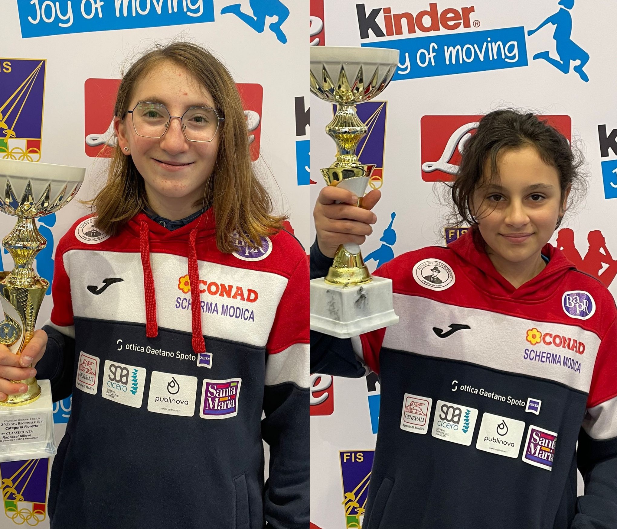 Scherma Modica: alla prova regionale del Gran Premio Giovanissimi argento per Amore e Aprile