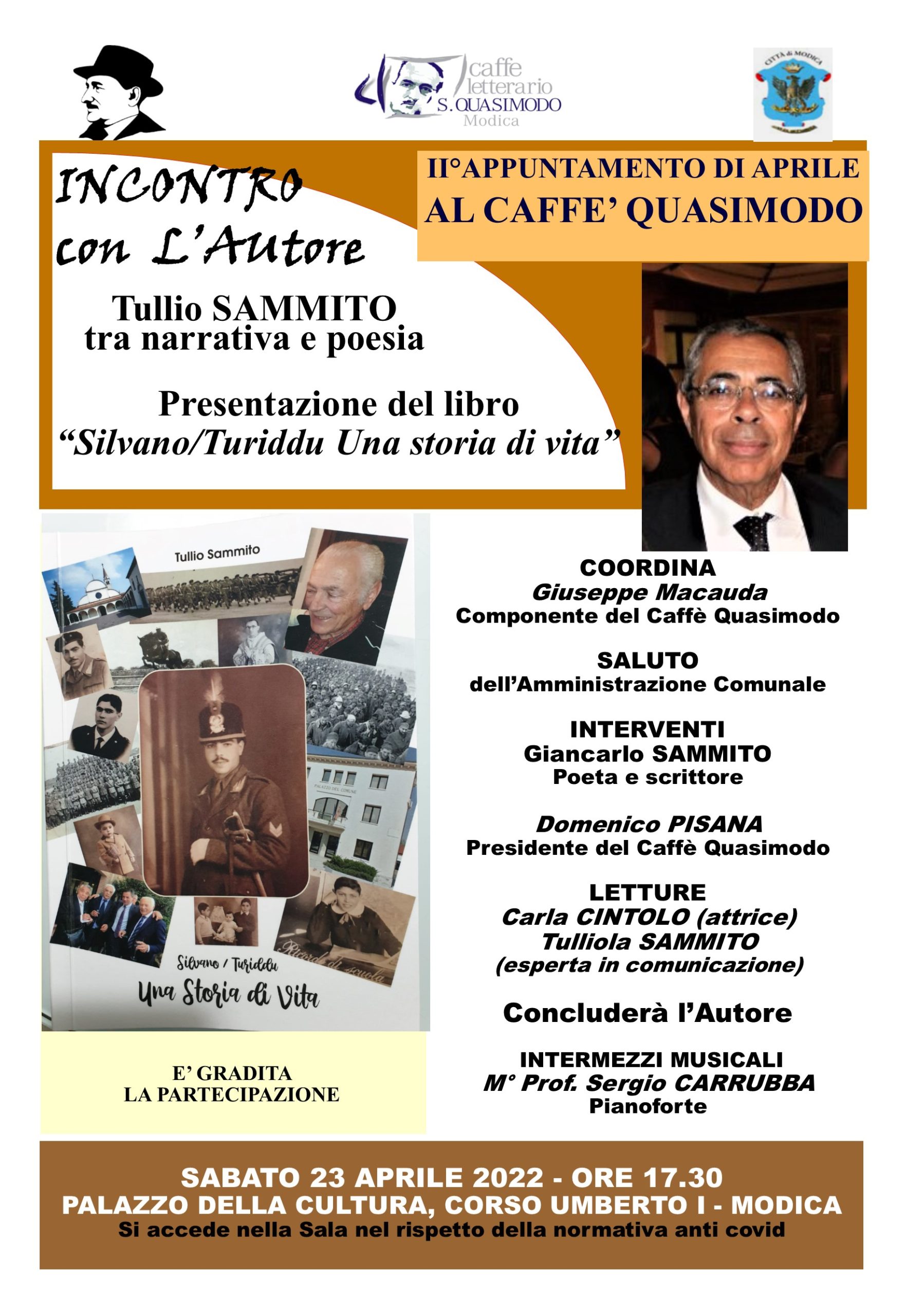 Modica: al Caffè Quasimodo una “storia di vita” nel libro di Tullio Sammito