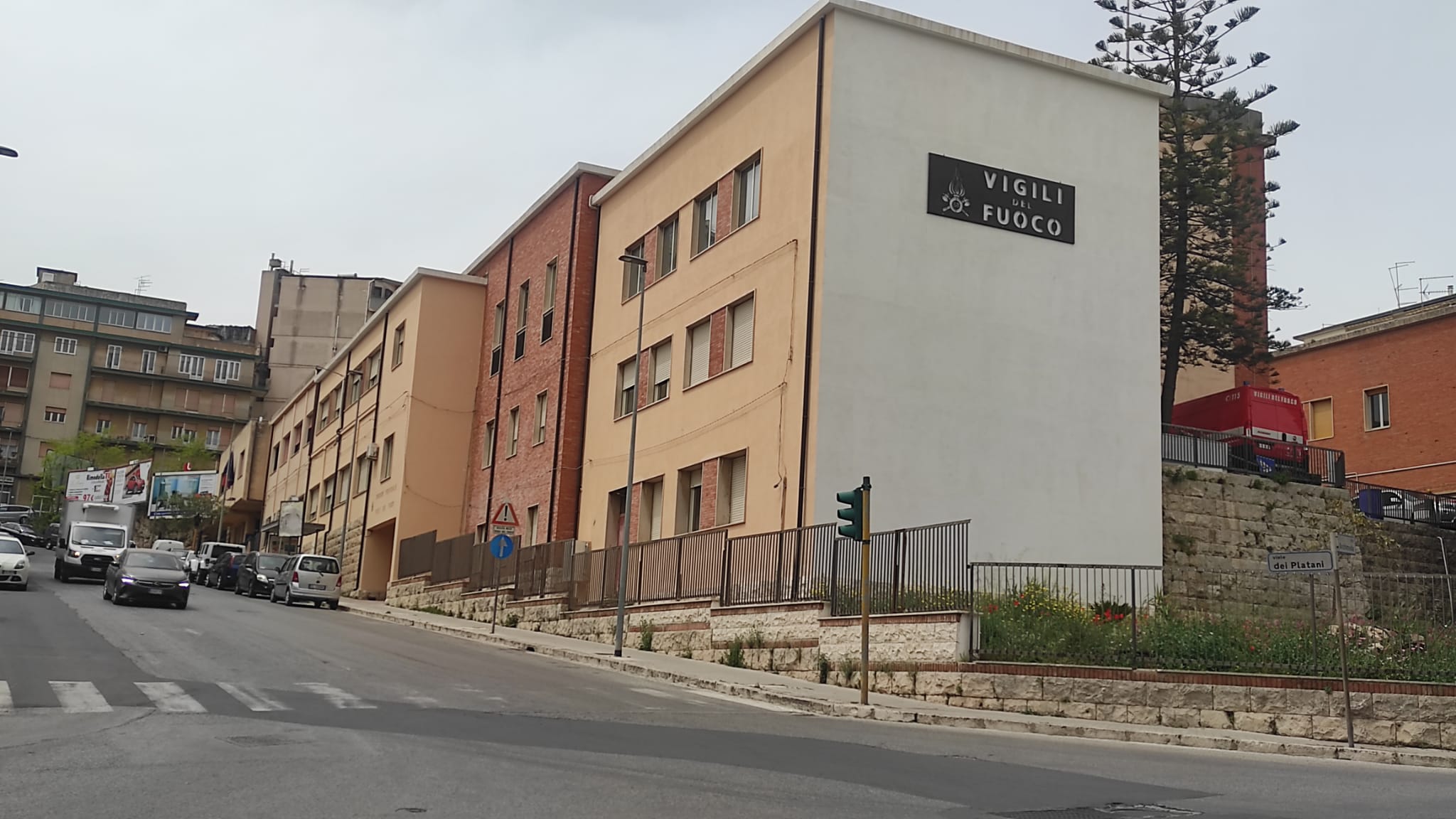 Nuovo ingresso agli uffici del Comando provinciale dei Vigili del Fuoco di Ragusa