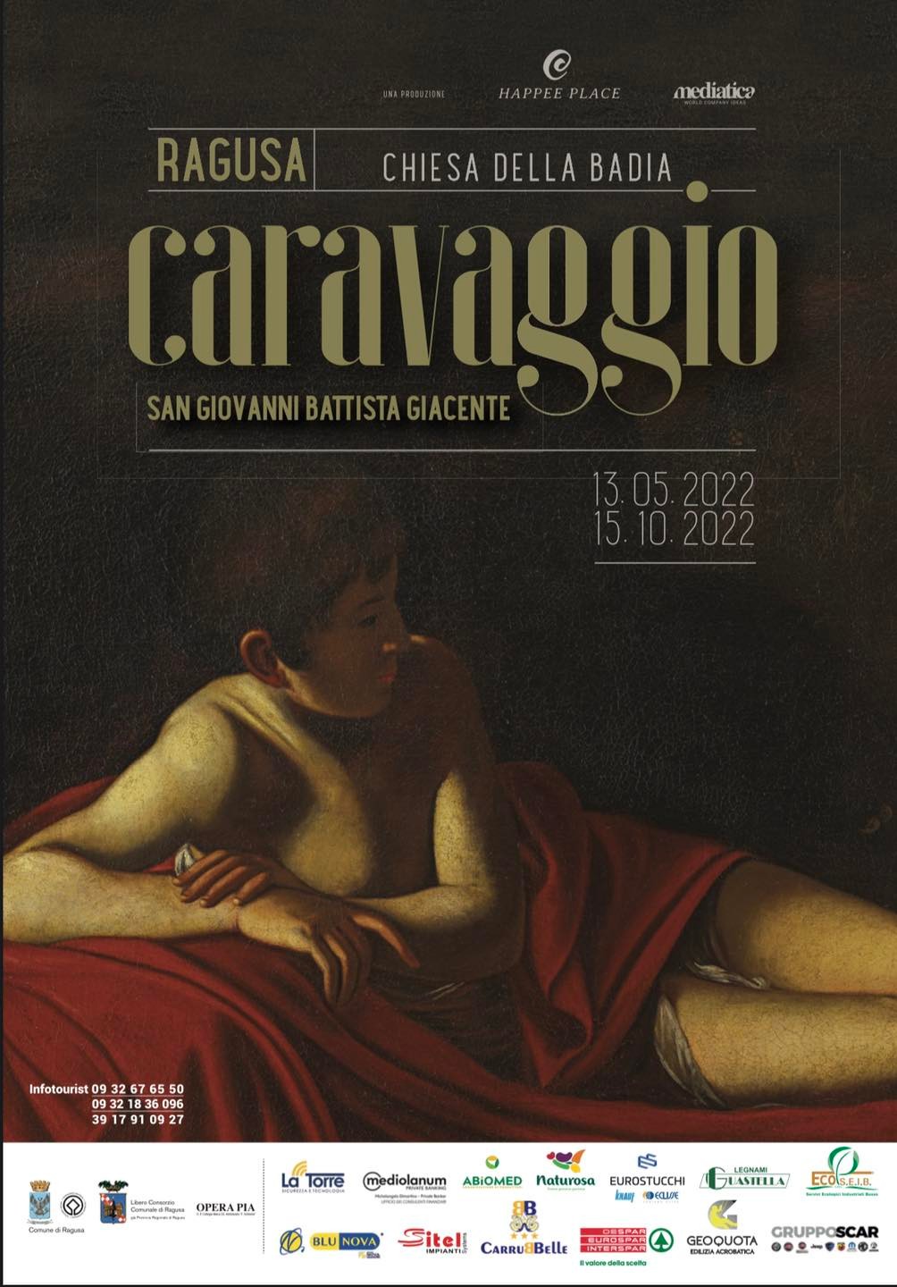 Mostre a Ragusa: alla Badia dal 12 maggio la tela “San Giovanni Battista giacente” di Caravaggio