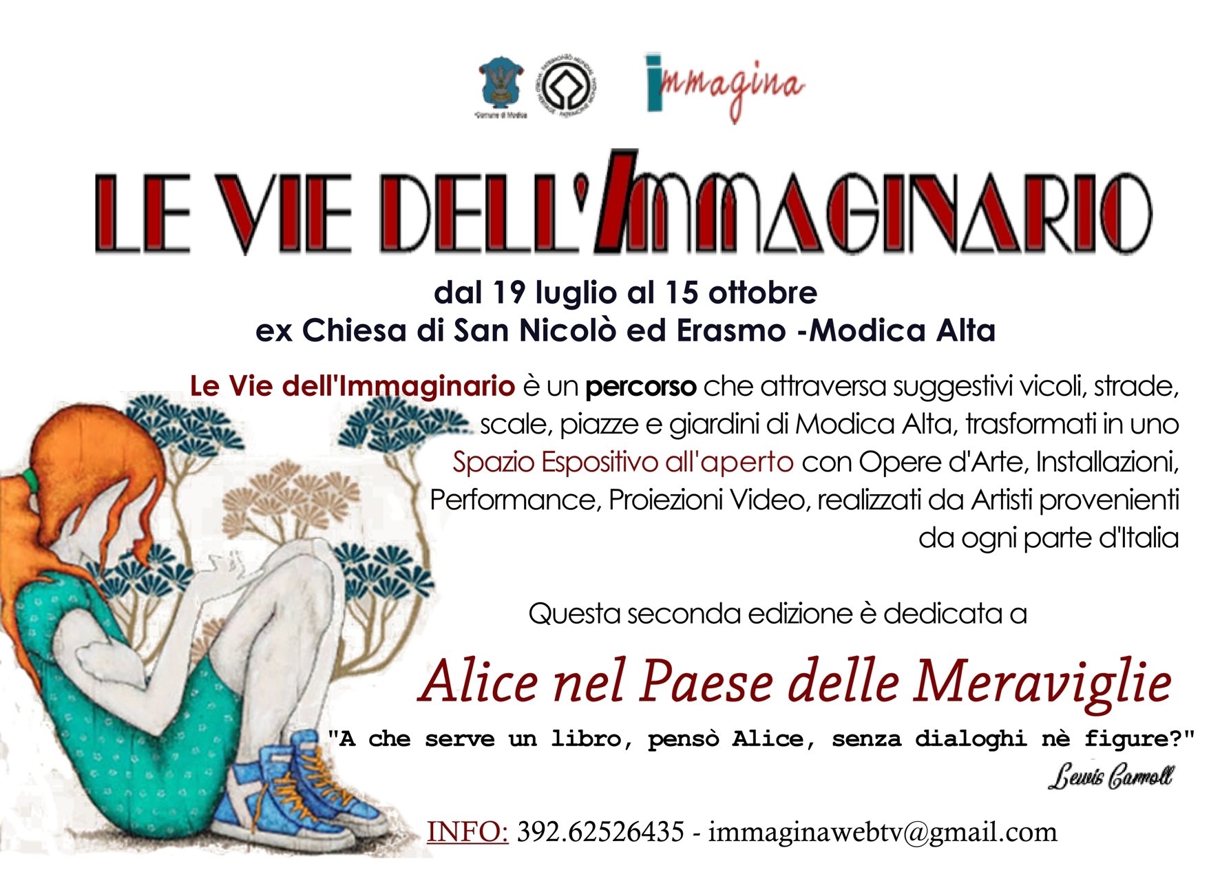 Modica: la seconda edizione delle Vie dell’Immaginario sarà dedicata ad ‘Alice nel Paese delle Meraviglie’