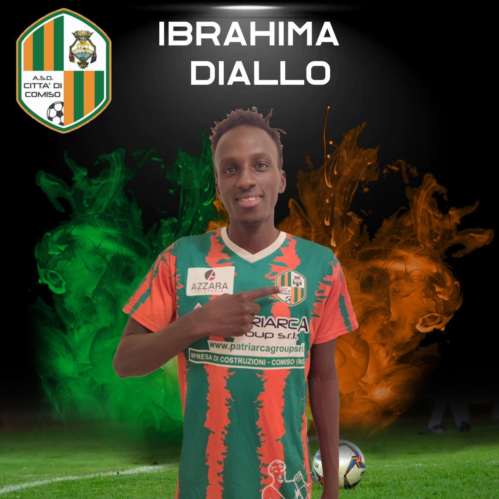 Comiso, il bomber Ibrahima Diallo nella prossima stagione  vestirà la maglia verdearancio