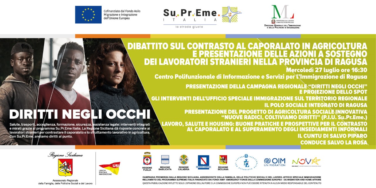 No al caporalato: domani incontro a Ragusa per la tutela dei diritti dei lavoratori stranieri