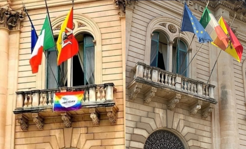 Scicli, rimuovere la bandiera della comunità Lgbt+ ha diviso la città. Ma il sindaco Marino è convinto della sua scelta
