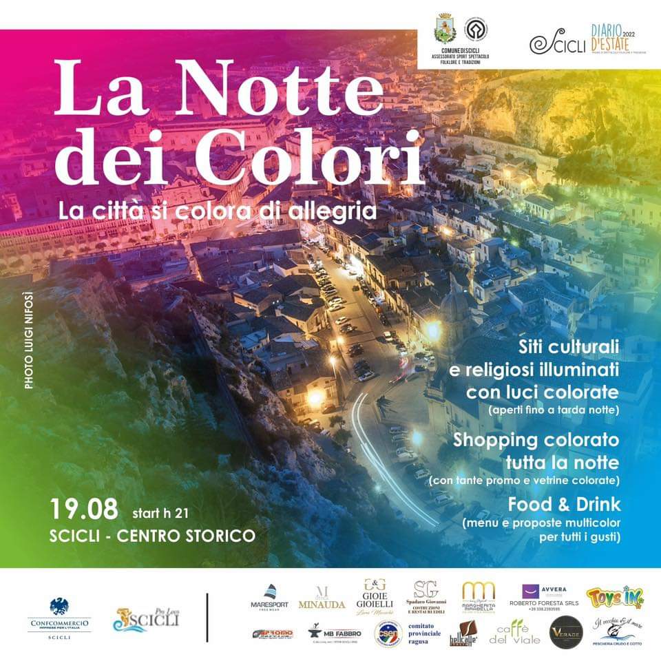 Stasera a Scicli lo “shopping colorato” sotto il segno della ripartenza