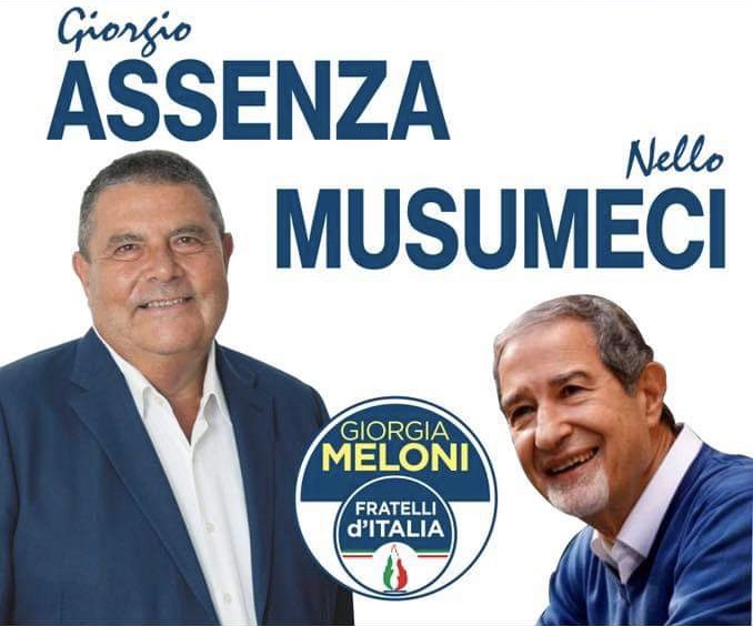 Il candidato Giorgio Assenza( FdI) insieme a Nello Musumeci, incontra gli elettori al Poggio del Sole