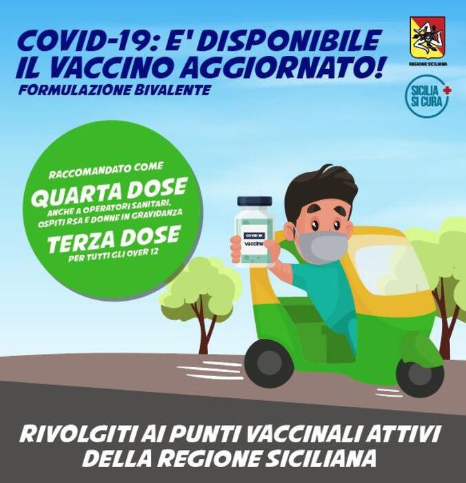 Vaccini: in Sicilia da domani, via a prenotazioni per dose aggiornata