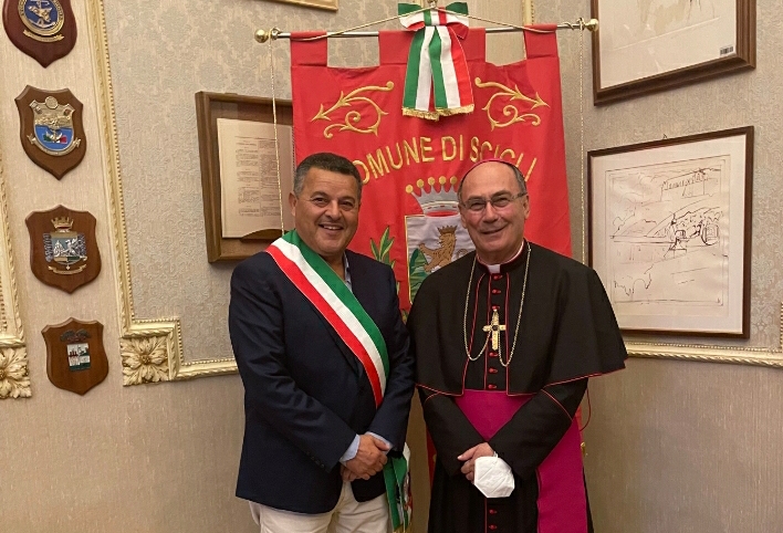 Il neo vescovo di Mazara del Vallo Mons. Giurdanella in visita a Scicli