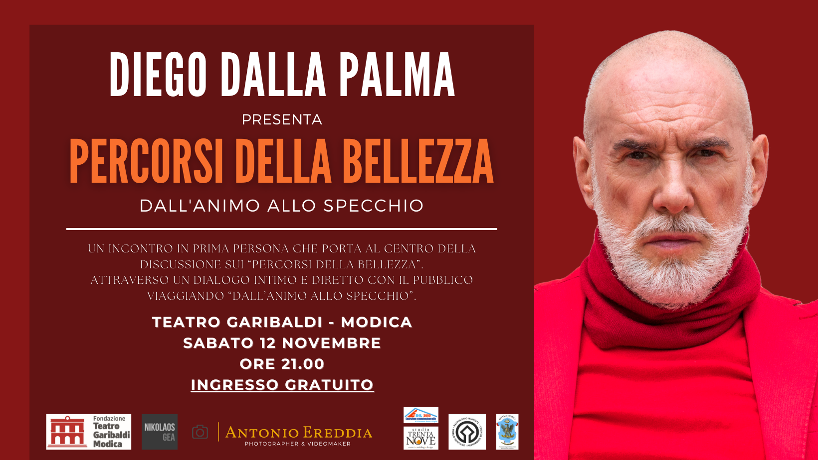 Modica: “Percorsi della Bellezza” al Garibaldi con Diego Dalla Palma