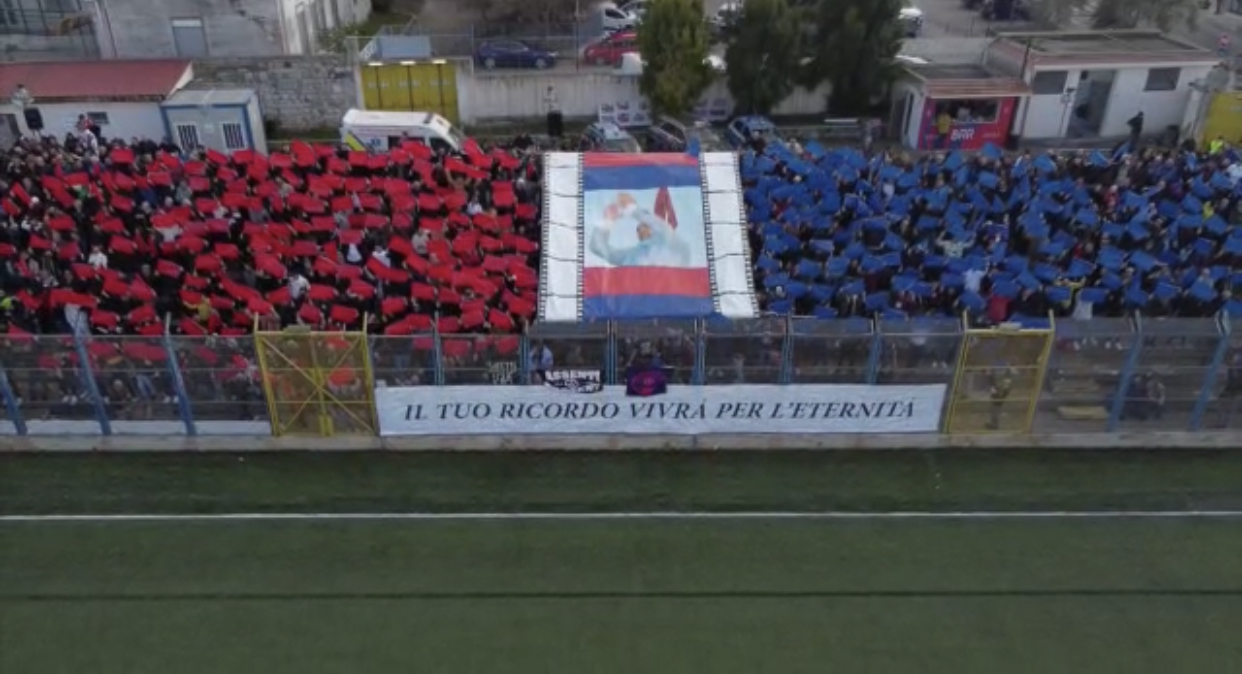 Il Modica Calcio, ricorda Antonio Aurnia e Zio Pietro: “Senza memoria non si può guardare al futuro” (foto e video)