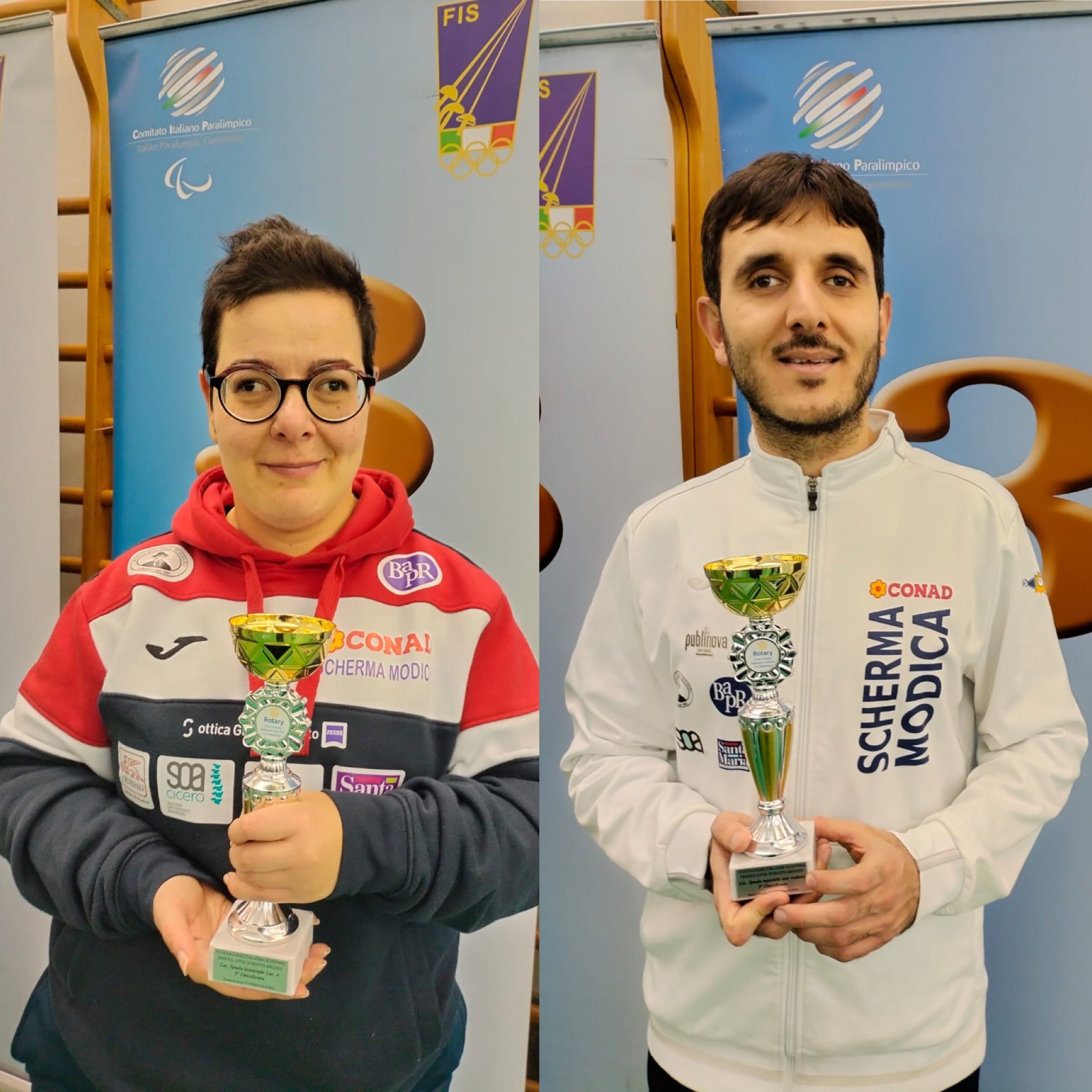 Scherma Modica paralimpica: Di Rosa e Gurrieri bronzo alla seconda prova nazionale di Busto Arsizio