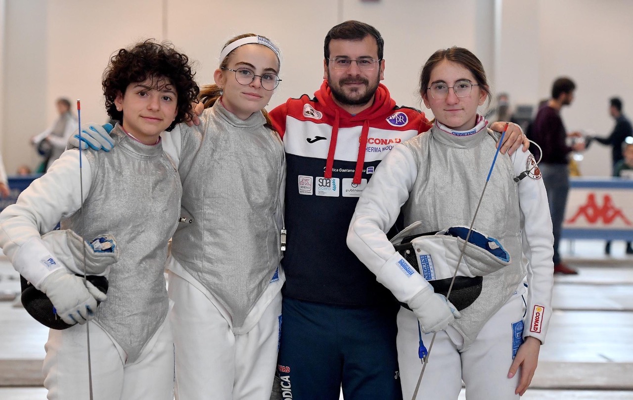 Trofeo Kinder+sport di fioretto, a Rovigo settimo posto a squadre per le allieve della Scherma Modica