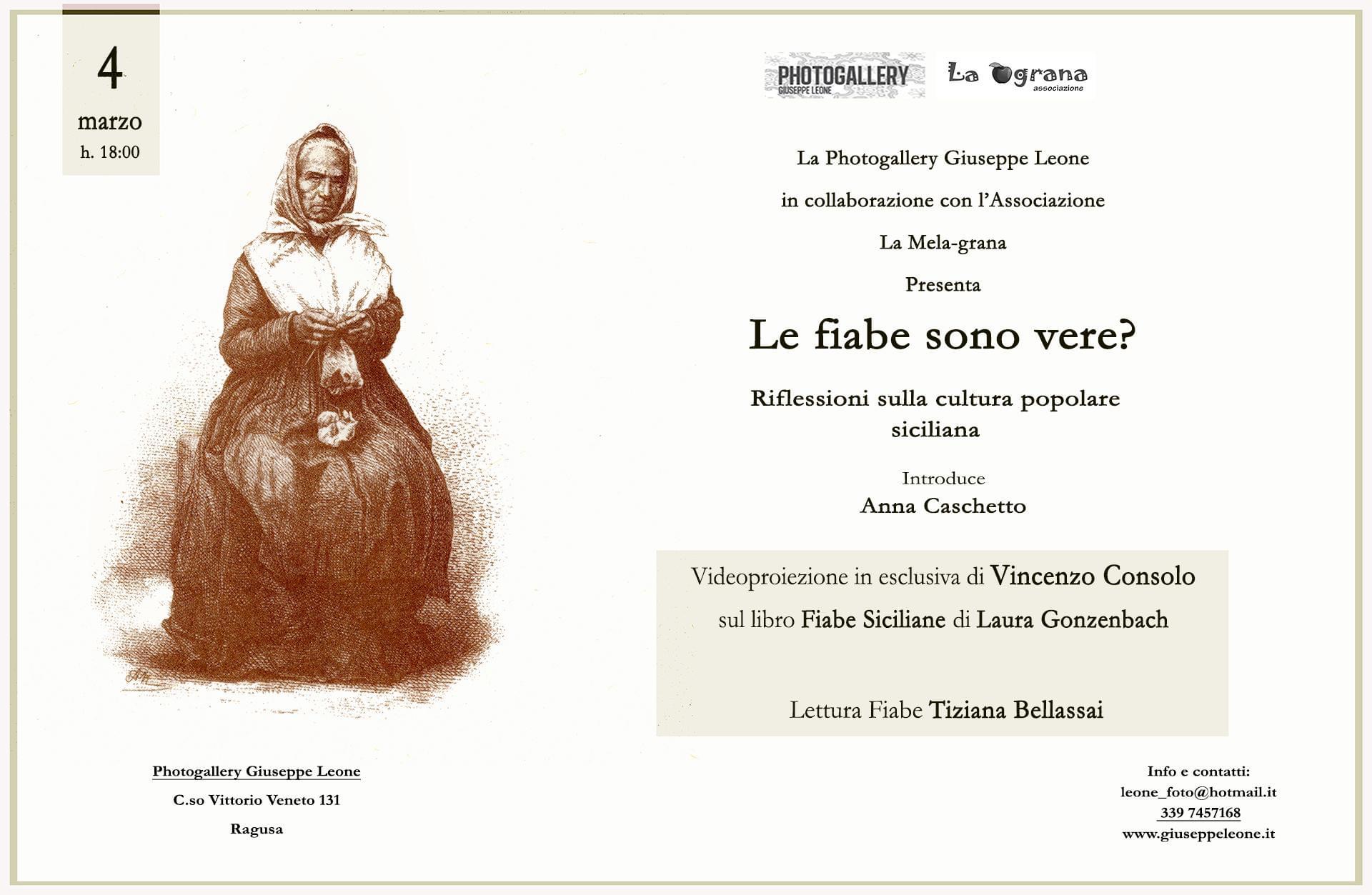 Ragusa: “Le fiabe sono vere?” L’evento di sabato 4 marzo alla Photogallery Giuseppe Leone
