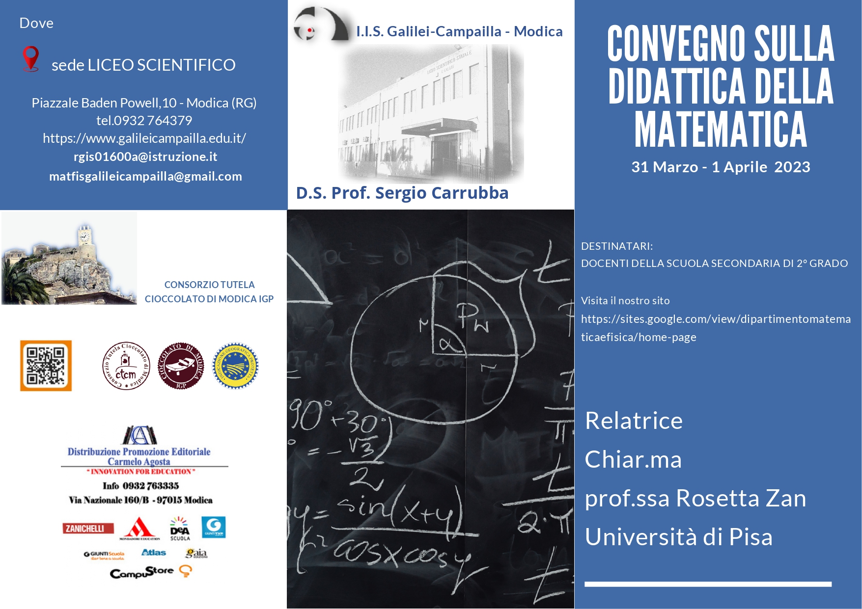 Modica: al Liceo Scientifico un convegno sugli   “Errori e difficoltà in Matematica”. Come superare le difficoltà