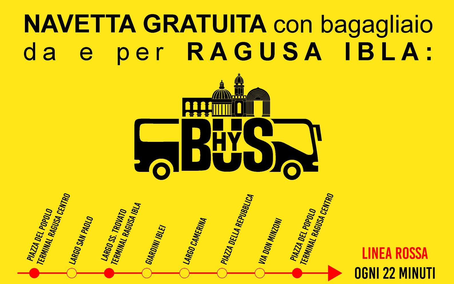 Dal 1° aprile torna “HyBus” il servizio gratuito di navette da e per Ragusa Ibla: istruzioni per l’uso