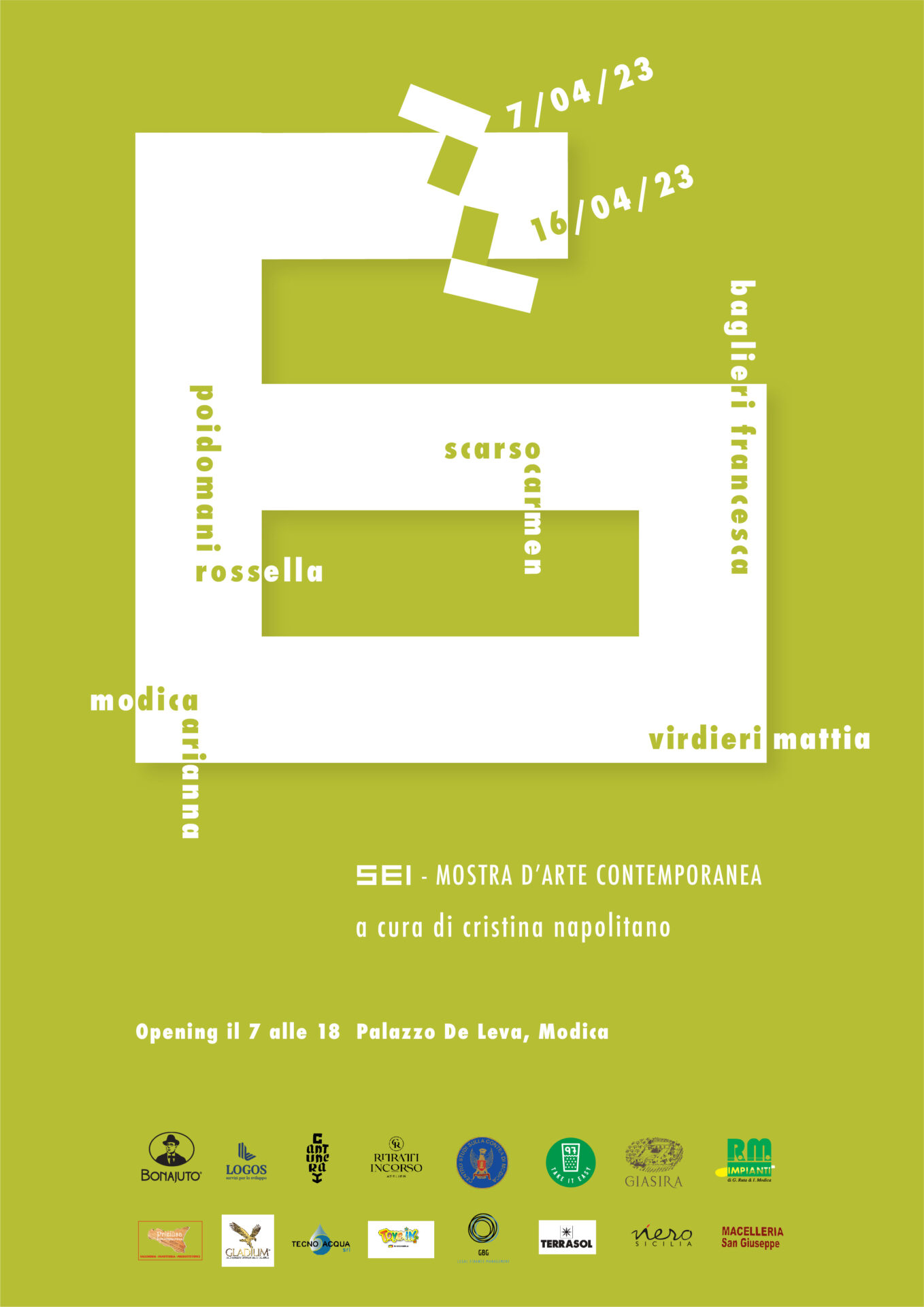 Modica, Palazzo de Leva, dal 7 aprile la mostra “6” con cinque artisti modicani interconnessi