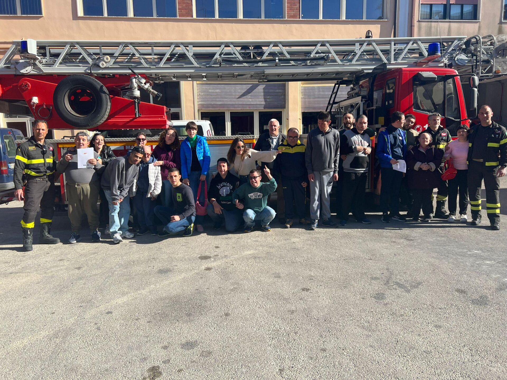 I ragazzi dell’Anffas di Modica in visita al Comando provinciale dei Vigili del Fuoco