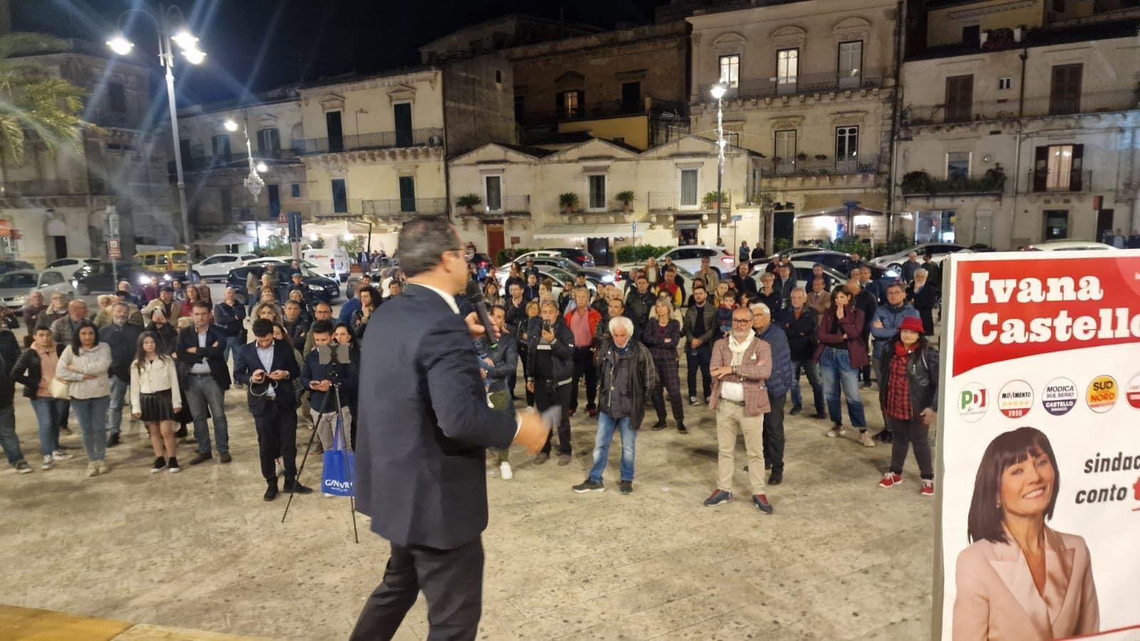 Modica: l’on De Luca apre la stagione dei comizi a sostegno di Ivana Castello
