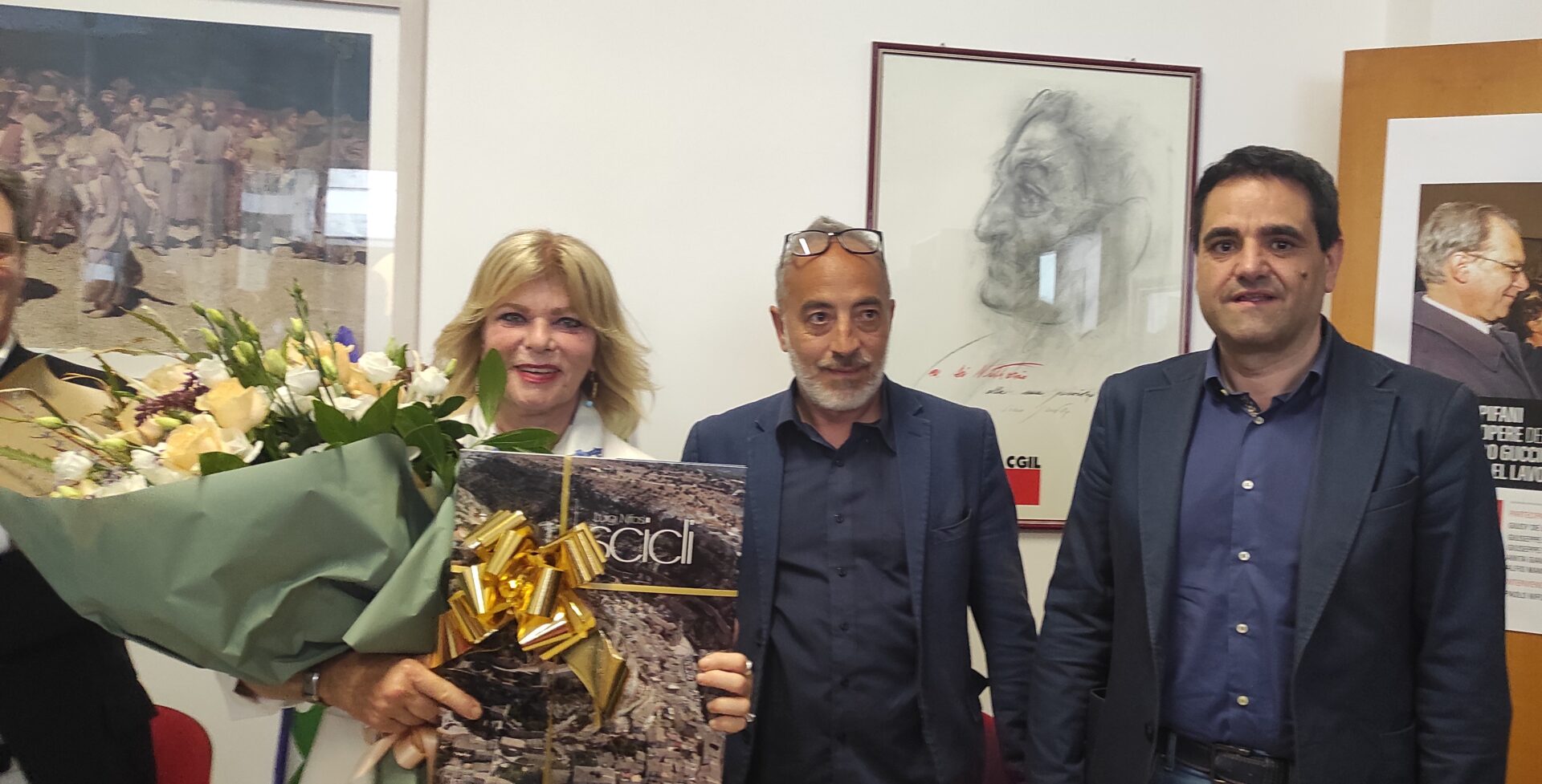 Alla Camera del Lavoro di Scicli i quadri di Piero Guccione e Alvarez donati dalla vedova di Epifani
