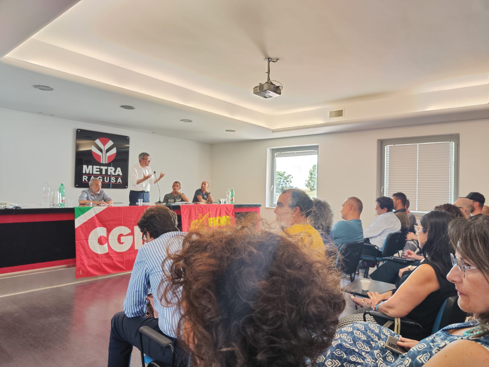 Landini, segretario generale CGIL, parla del raddoppio della RG-CT e visita la Metra
