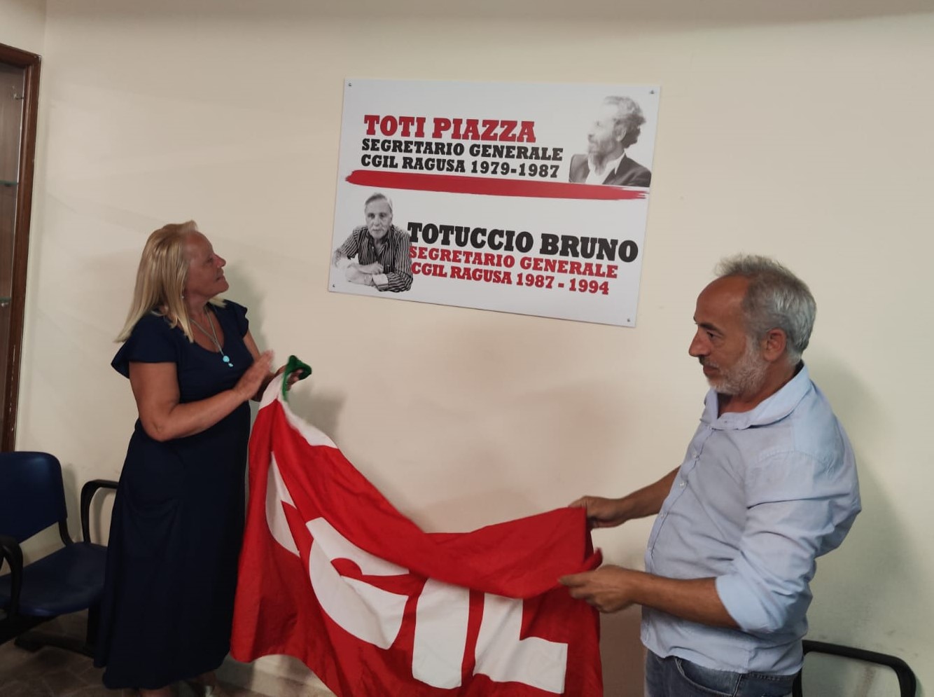 Ragusa, intitolata a Toti Piazza e Totuccio Bruno la sala riunione della CGIL