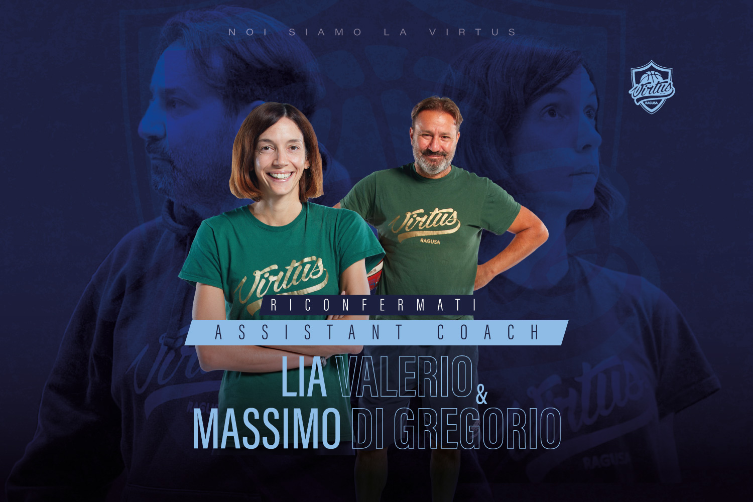 Basket: la Virtus Ragusa conferma Massimo Di Gregorio e Lia Valerio, affiancheranno coach Recupido