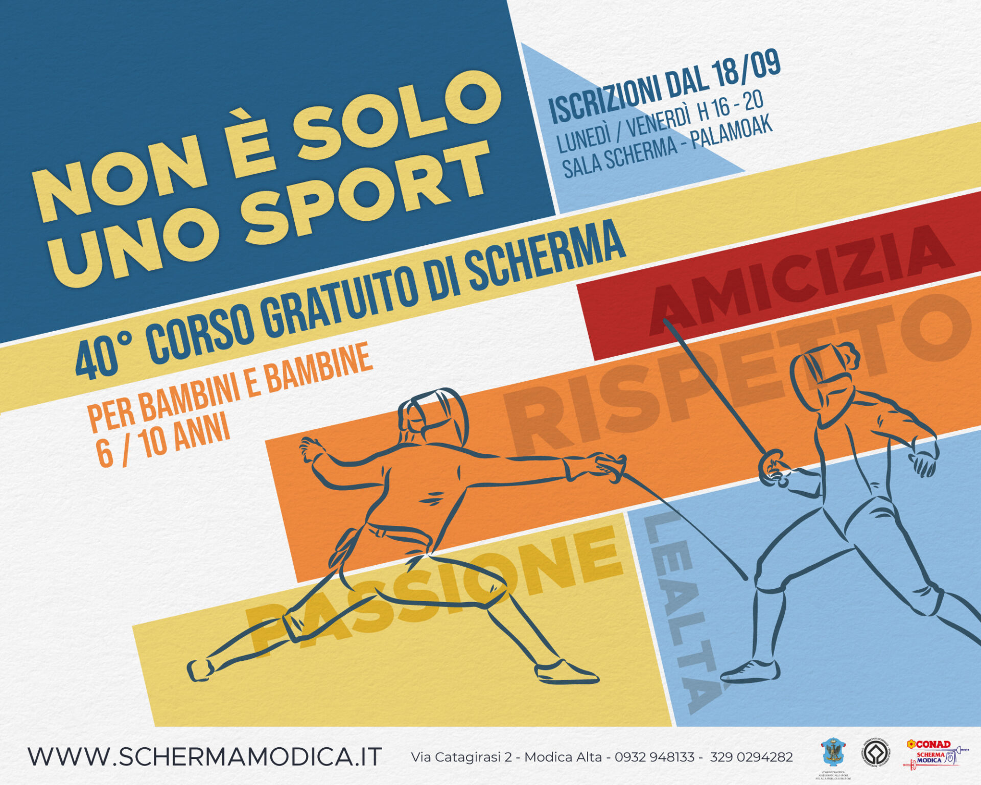 Scherma: da oggi al “PalaMoak” porte aperte a tutti, a fine mese parte il corso scolastico gratuito