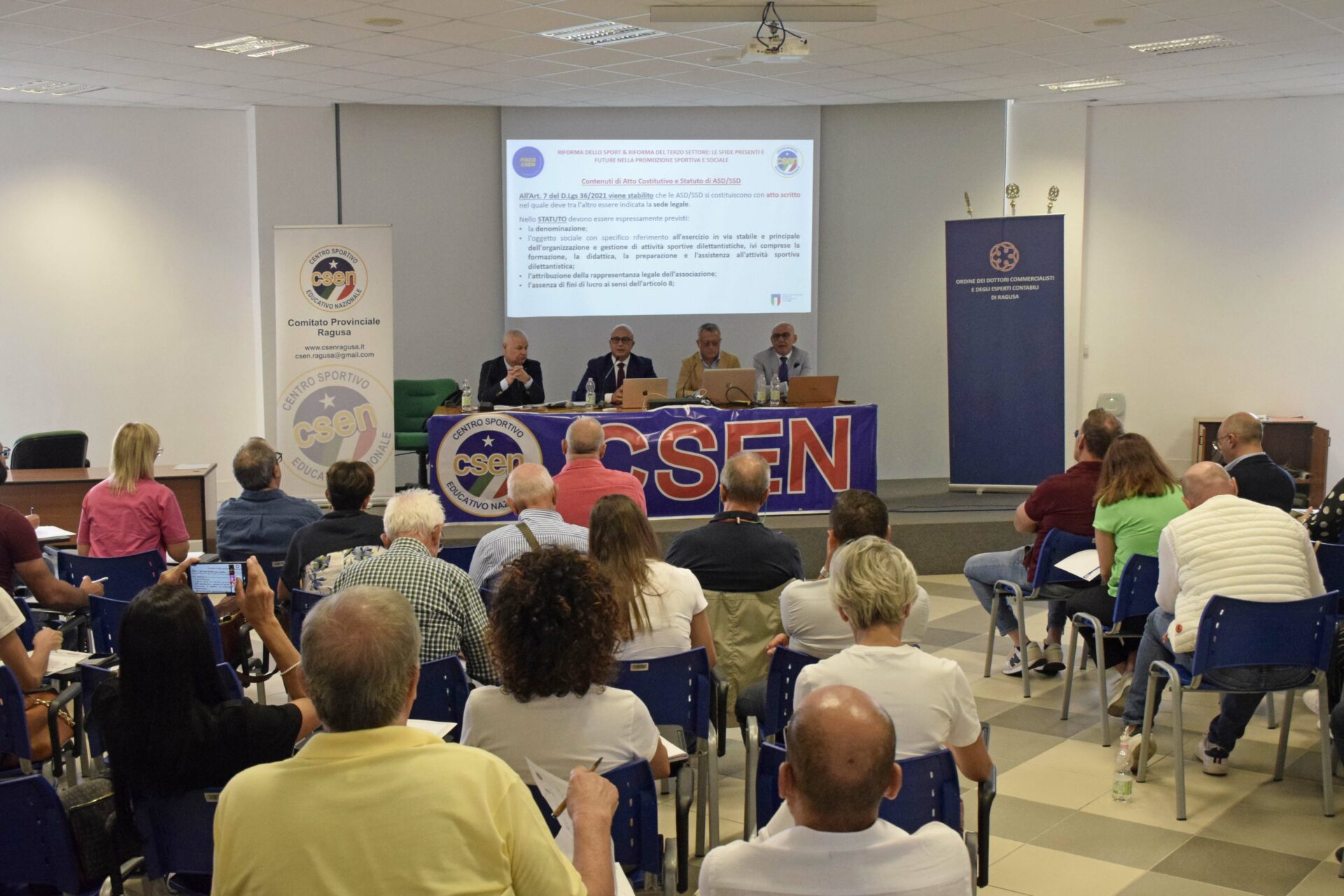 Riforma dello sport: ecco cosa è cambiato per le ASD e le SSD. Ieri a Ragusa il convegno voluto dallo CSEN