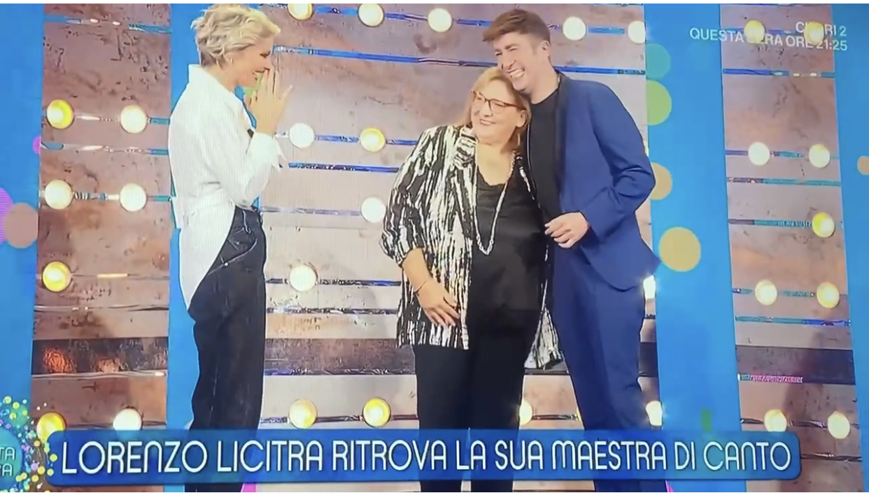 Ragusa: la maestra Guastella del Coro Mariele Ventre fa una sorpresa su Rai1 a Lorenzo Licitra (video)