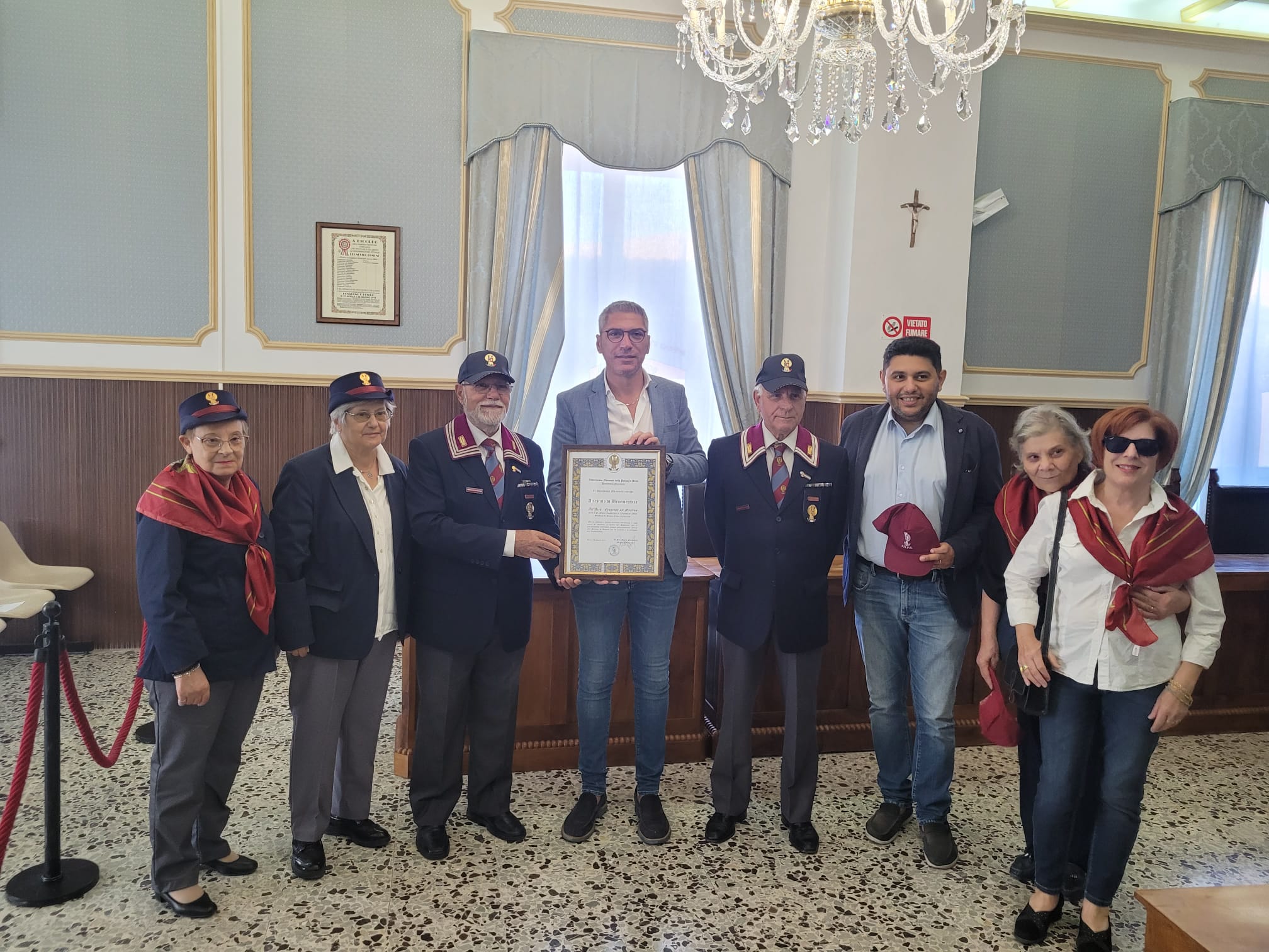 Santa Croce, delegazione dell’Anps in visita al Comune ricevuta dal sindaco e dal Presidente del Consiglio