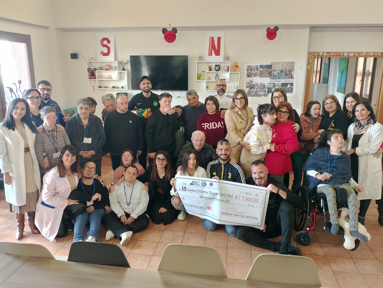 Sport & Solidarietà: i rappresentanti dei Club Milan, Juventus e Inter ricevuti al centro diurno “SuperAbili noi”