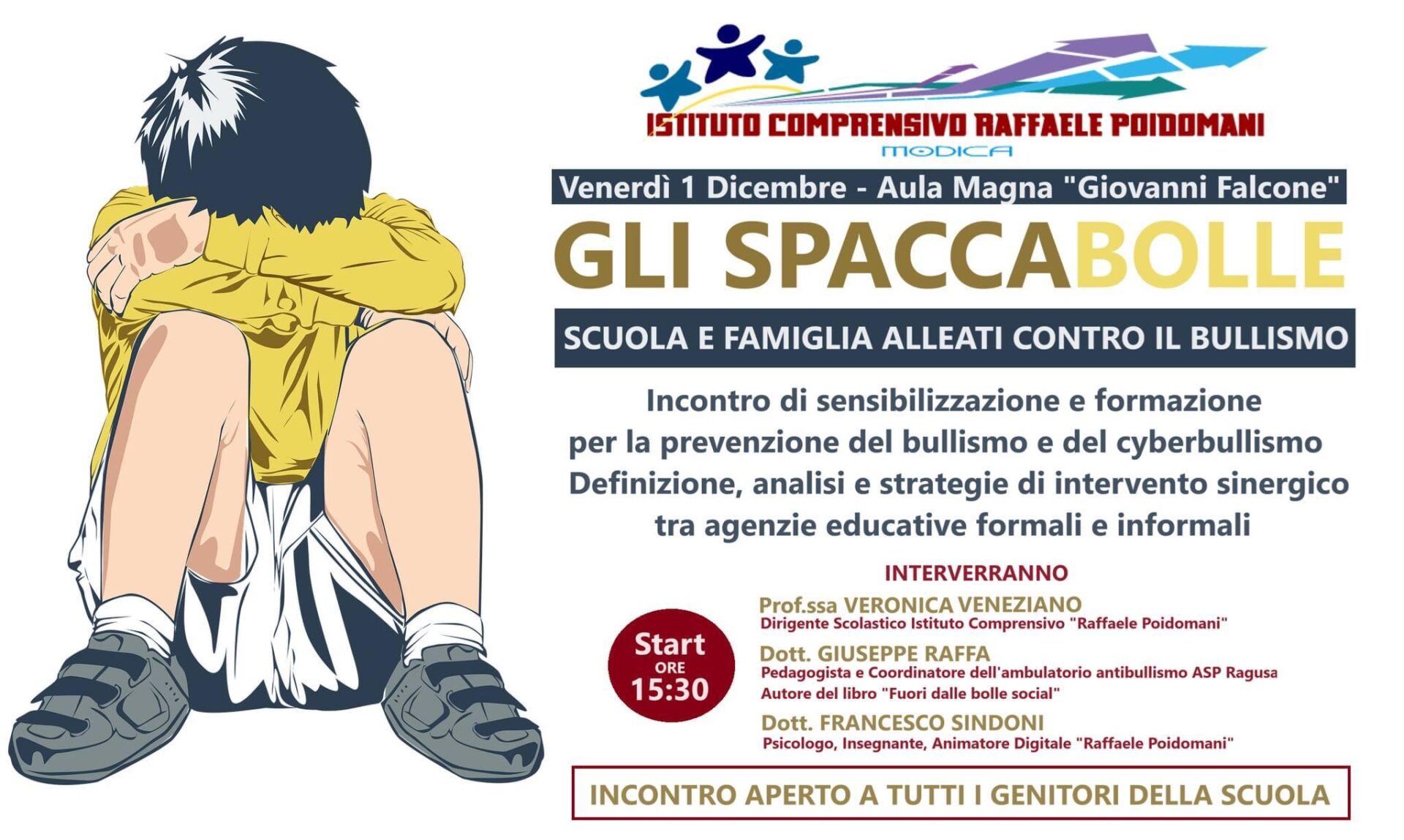 Modica, alla Scuola Media Falcone un incontro sul bullismo e cyberbullismo rivolto ai genitori degli studenti