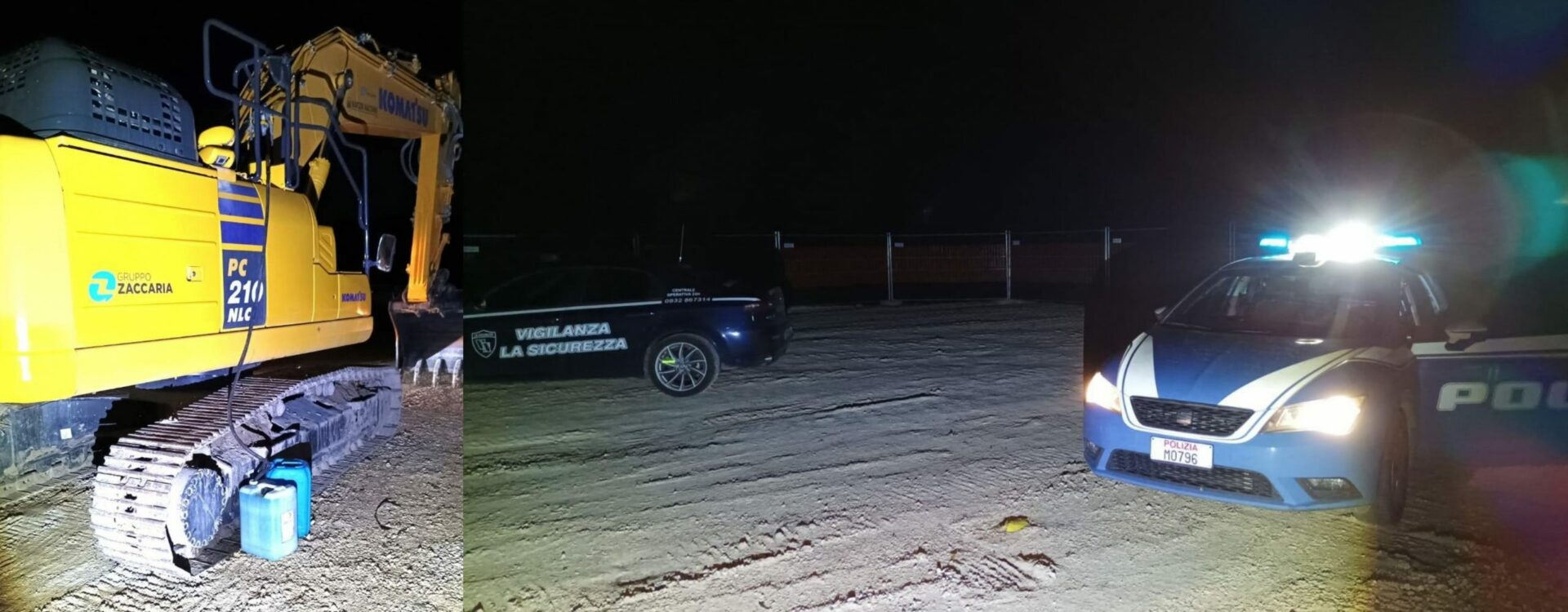 Sventato un furto di gasolio da un escavatore in un cantiere di Vittoria