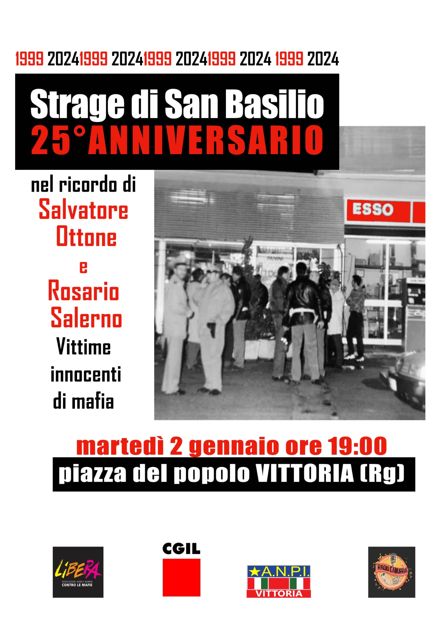 Vittoria, la Cgil alle 19 ricorda “La strage di San Basilio” in Piazza del Popolo