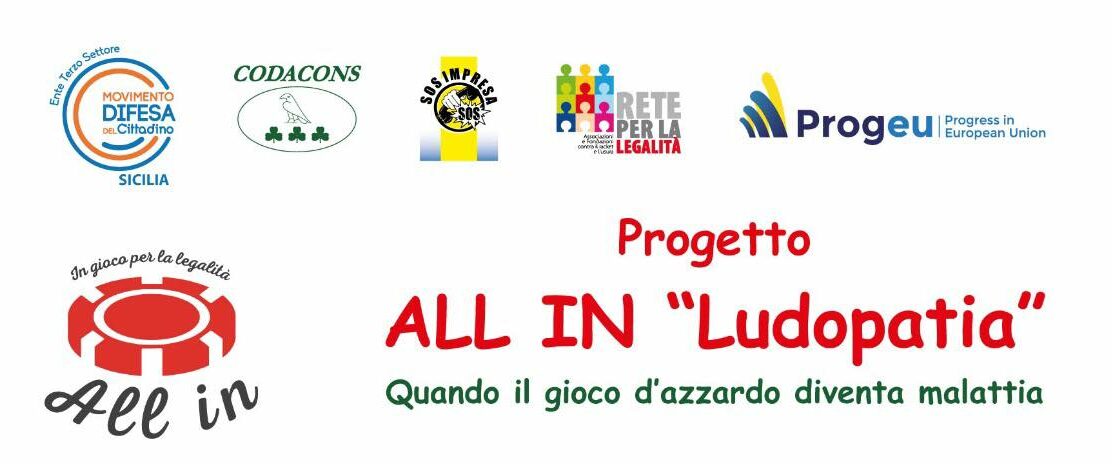 Modica: “Progetto All In Ludopatia” oggi e domani due incontri organizzati dal Movimento Difesa del Cittadino Sicilia