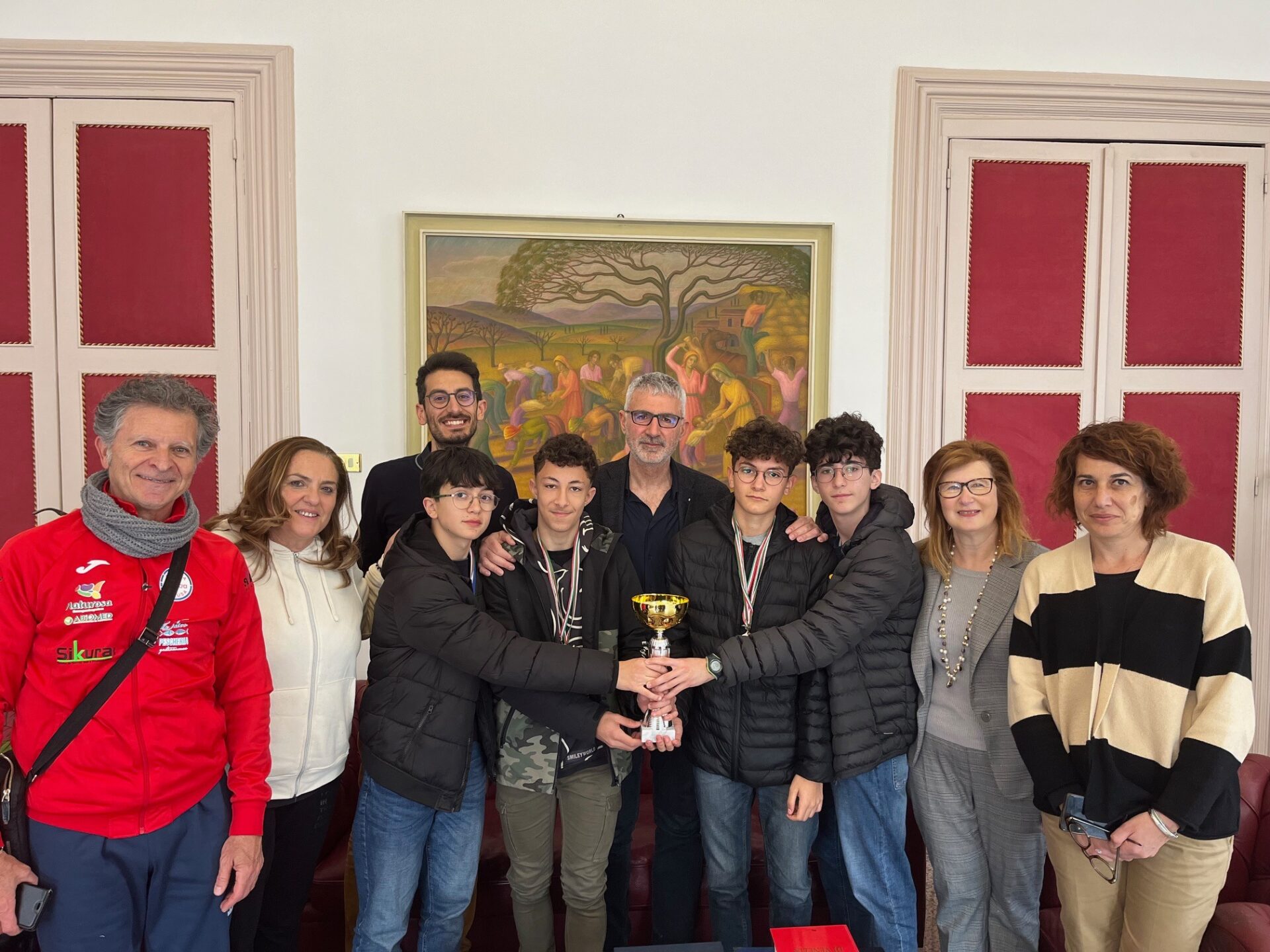Giochi studenteschi: i campioni regionali della “Vann’Antò” ricevuti dal sindaco