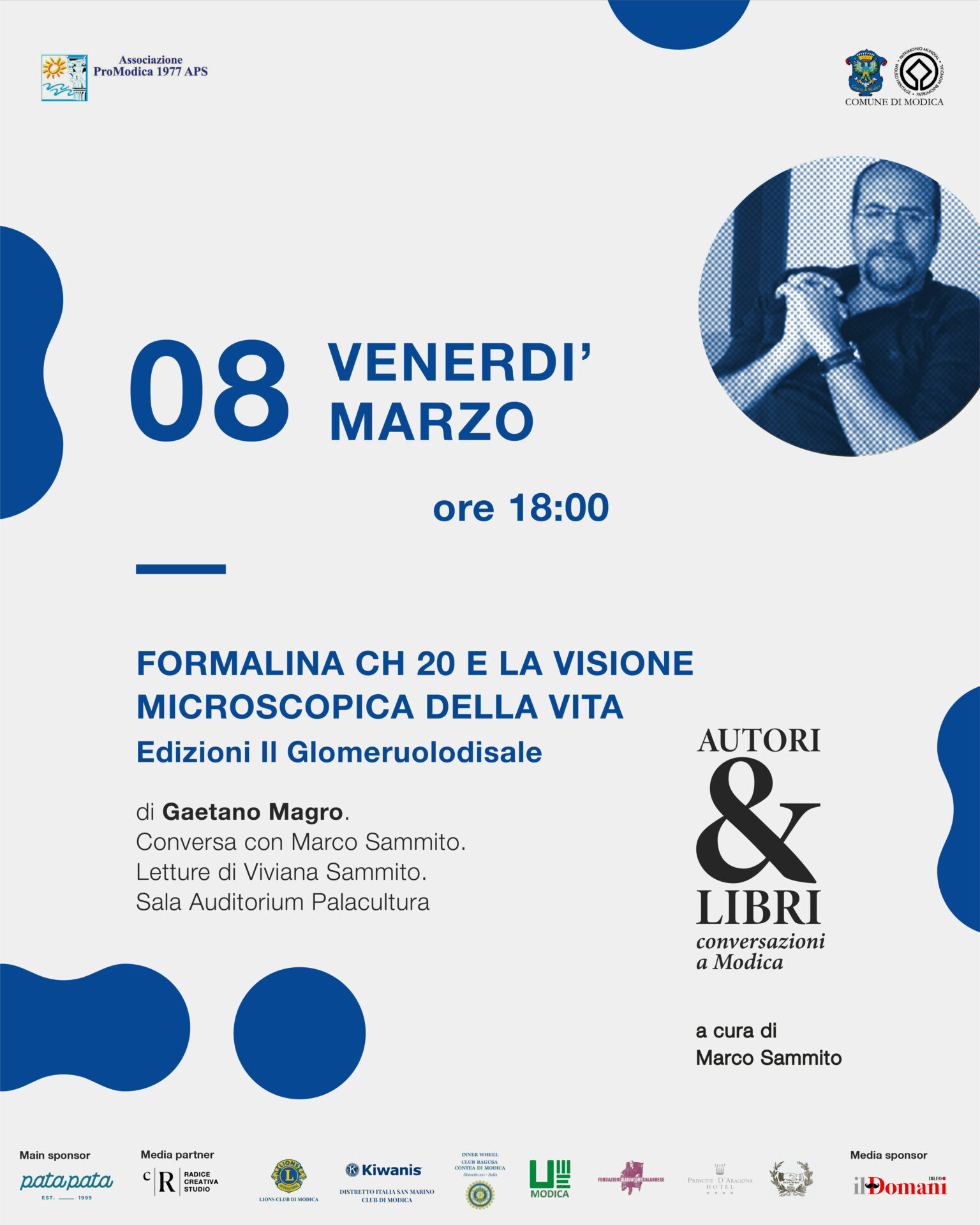 Il mondo delle cellule in una verità microscopica. A Modica per Autori & Libri si presenta “Formalina CH 20”