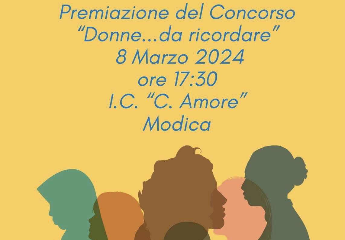 Modica: l’8 marzo alla “Carlo Amore” premiazione del concorso “Donne da ricordare”
