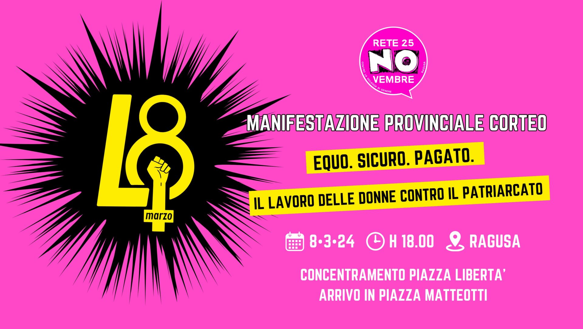 Ragusa: nasce la Rete 25 Novembre. La presentazione ufficiale lunedì 4 marzo nella sede dell’ANPI