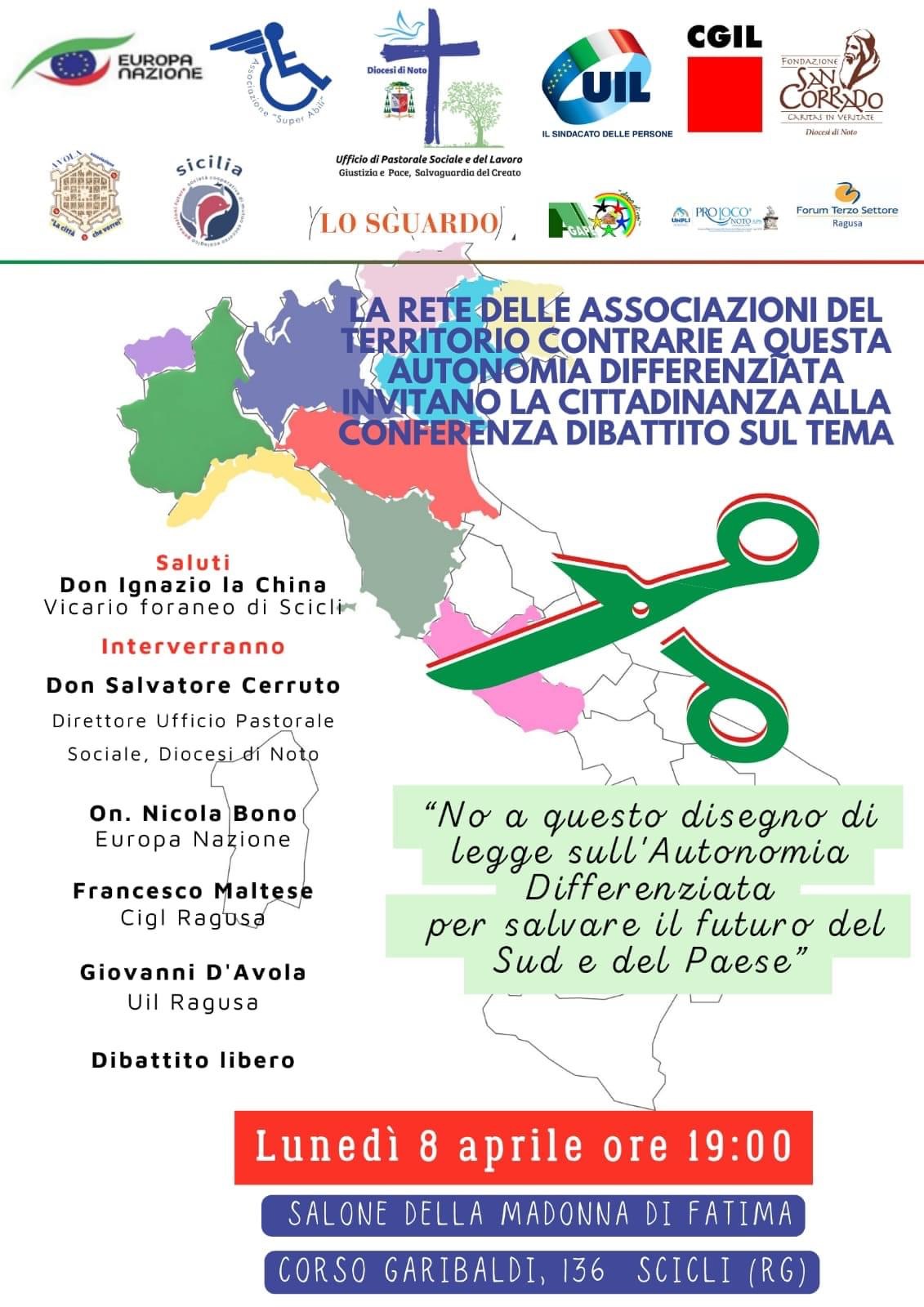 La Diocesi di Noto contro l’autonomia differenziata, oggi convegno a Scicli
