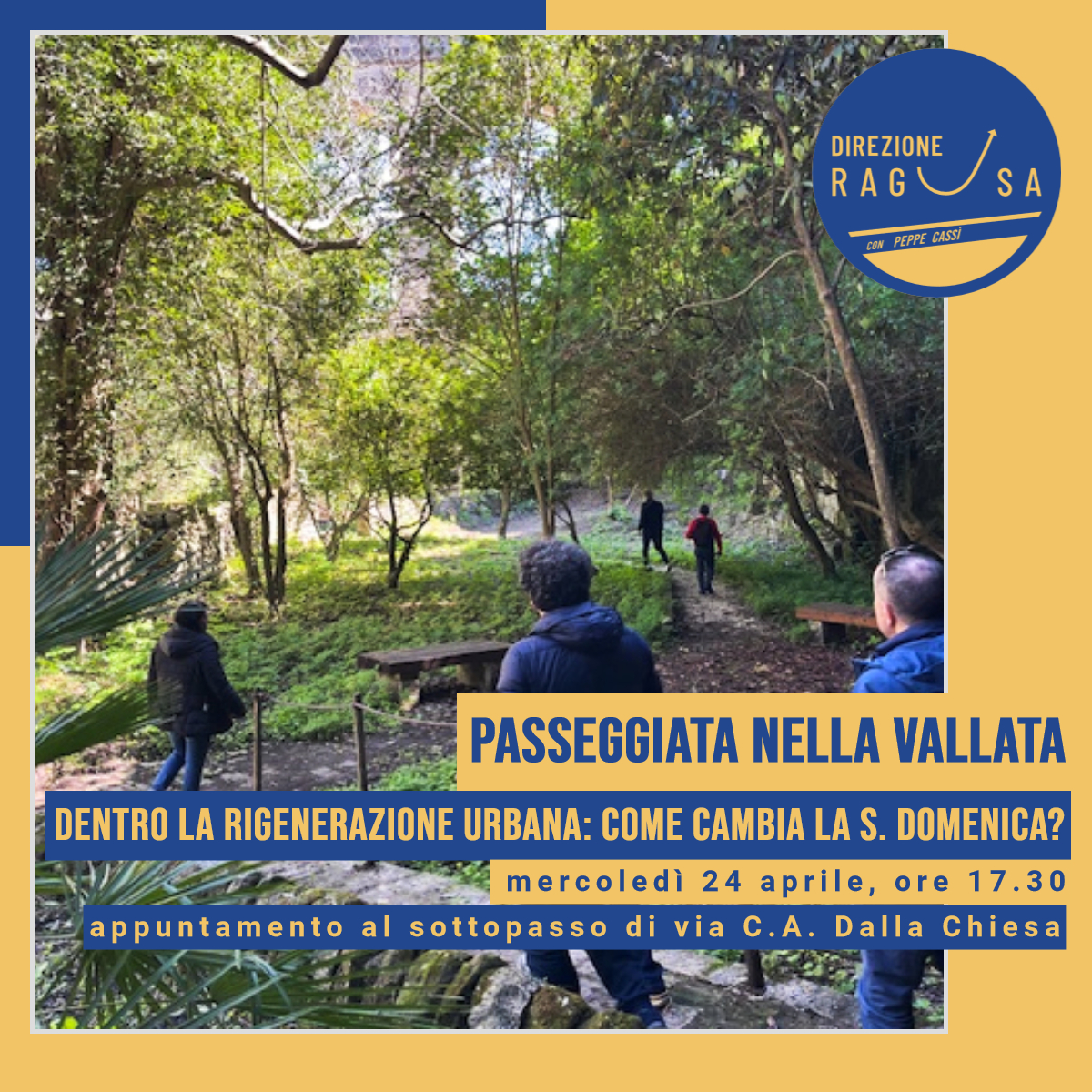 Rinviata la passeggiata nella Vallata Santa Domenica, si farà il prossimo 24 aprile