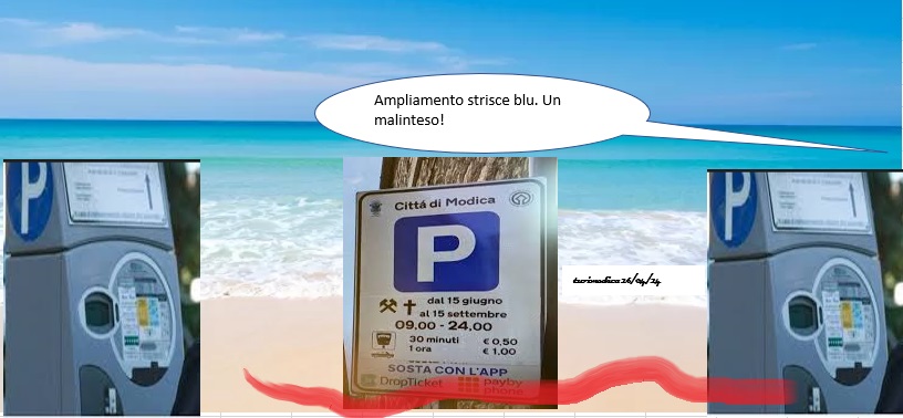 Modica, strisce blu anche a…mare