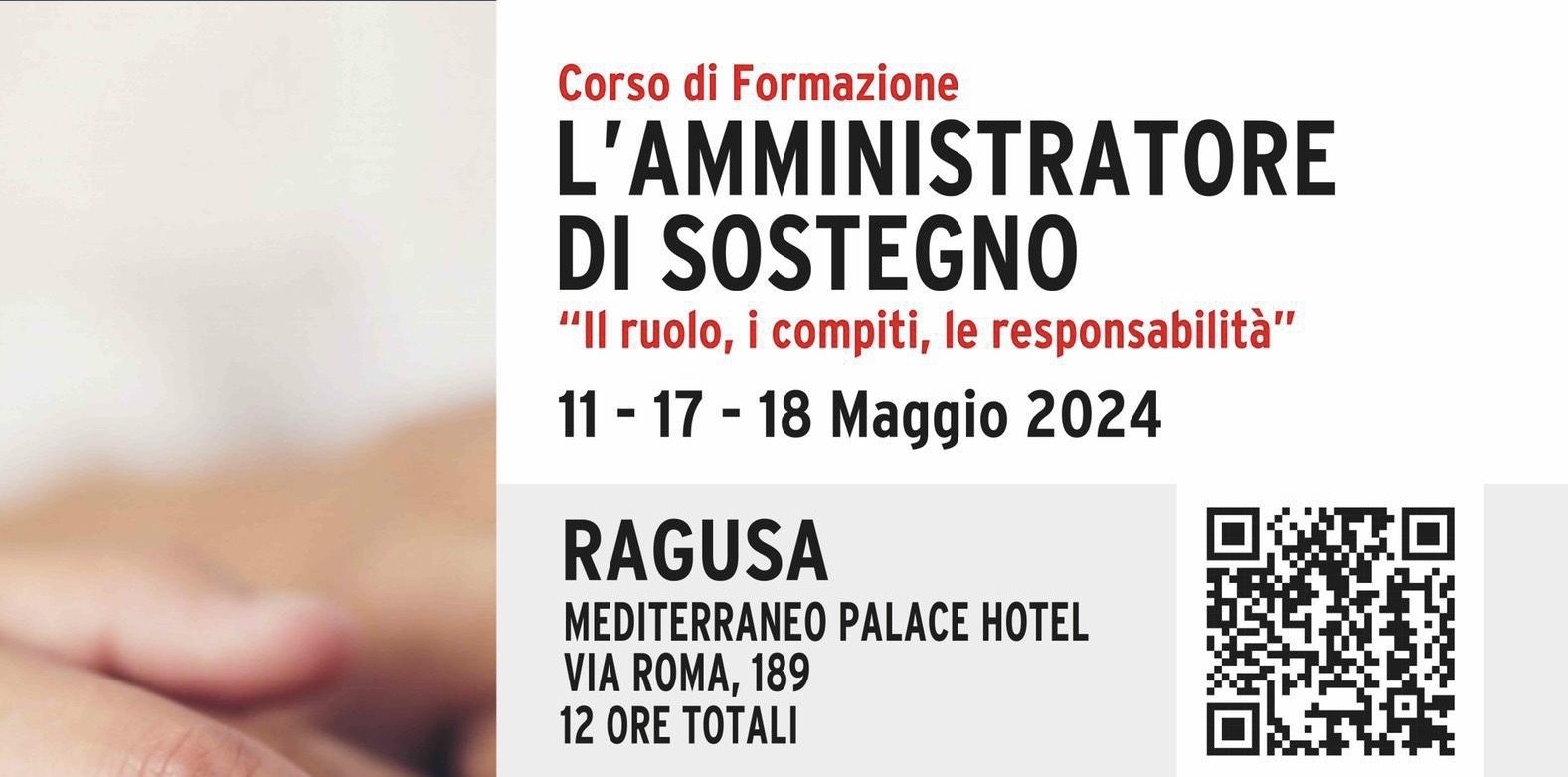 Ragusa, al via sabato il Corso di Amministratore di Sostegno