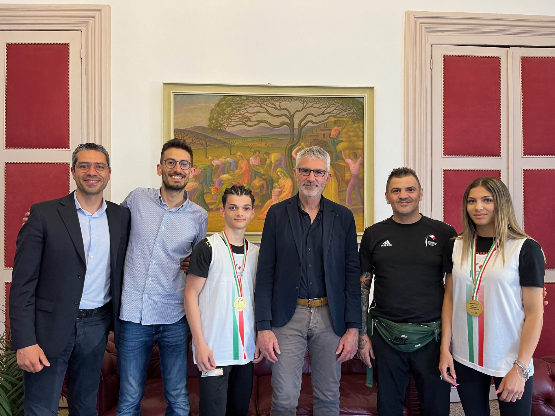 I pugili ragusani Graziella Schininà e Jordan Platania ricevuti a Palazzo di Città