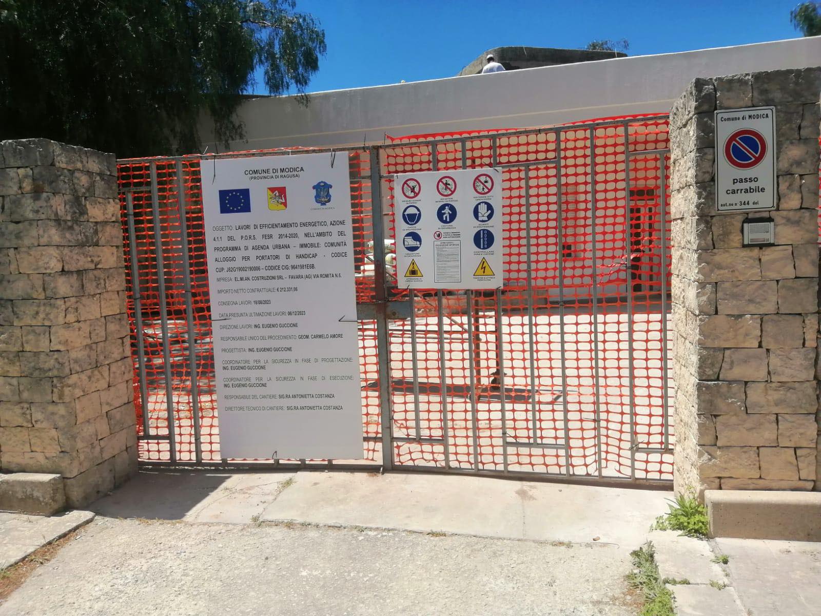 Modica, lavori fermi, e porte aperte nel Centro Diurno per disabili di Via Sacro Cuore