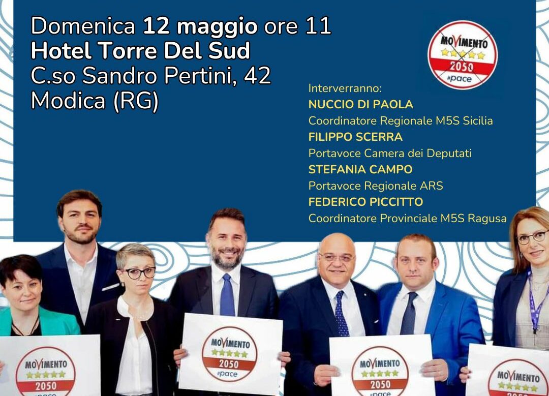 Europee: domani a Modica la presentazione dei candidati del Movimento 5 Stelle